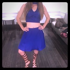 Royal Blue 2 piece cocktail dress